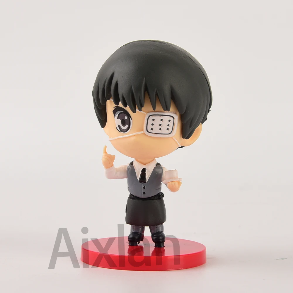 Aixlan Cute Edition Ghoul Figure Kaneki Ken 9CM Touka Kirishima Kirishima Ayato PVC Action Figure Amine Collectible Figurine