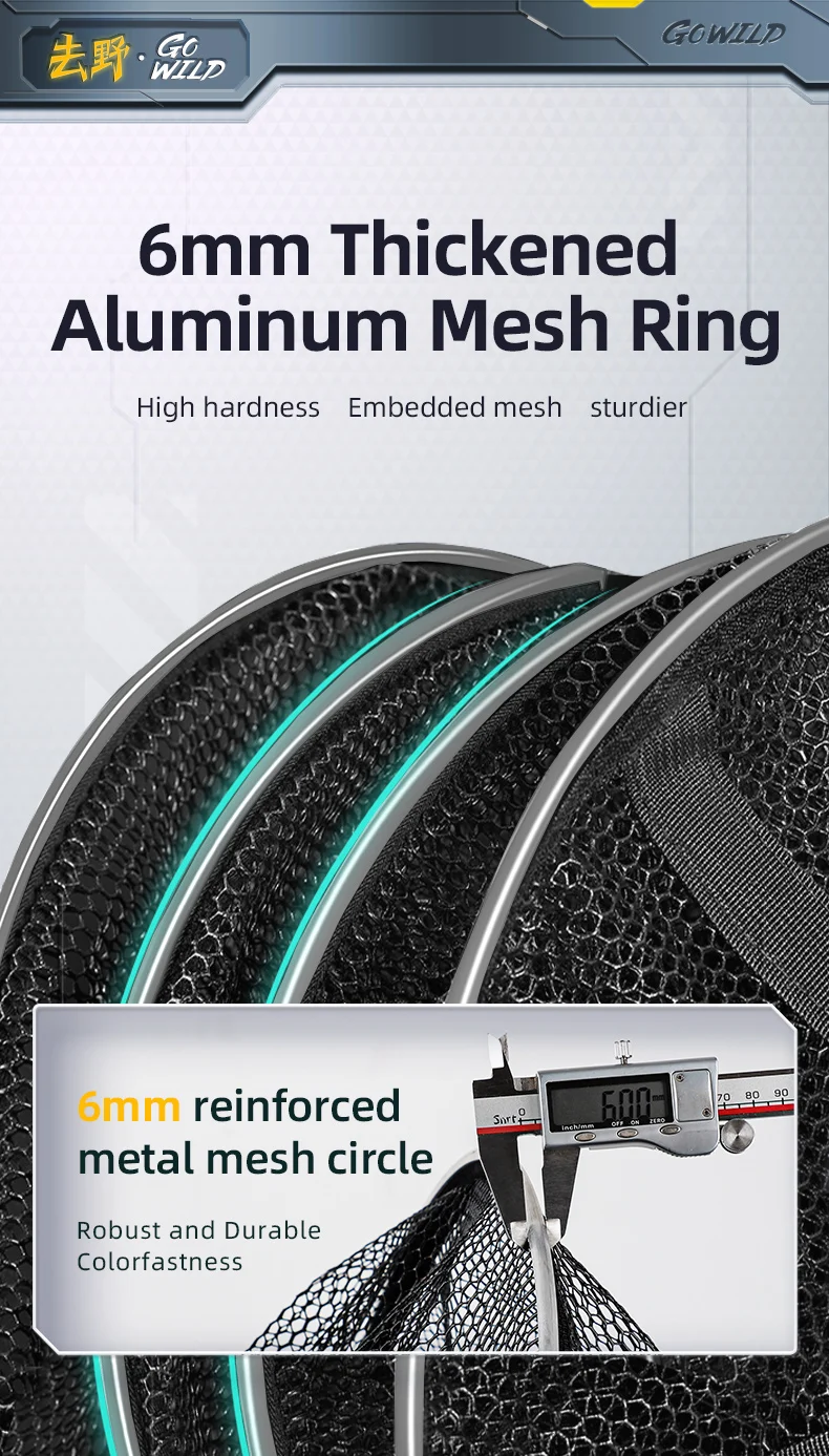 Yuzhiyuan Fischs chutznetz Aluminium legierung faltbare schnell trocknende Fischs chutz platzsparende Outdoor-Fischernetz tragbare Tasche – Detail 2