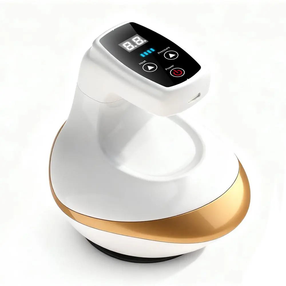 Home Electric Guasha Scraping Massage Cupping Body Massager Vacuum Cans Suction Cup Heating Fat Burner Anti-cellulite Massager