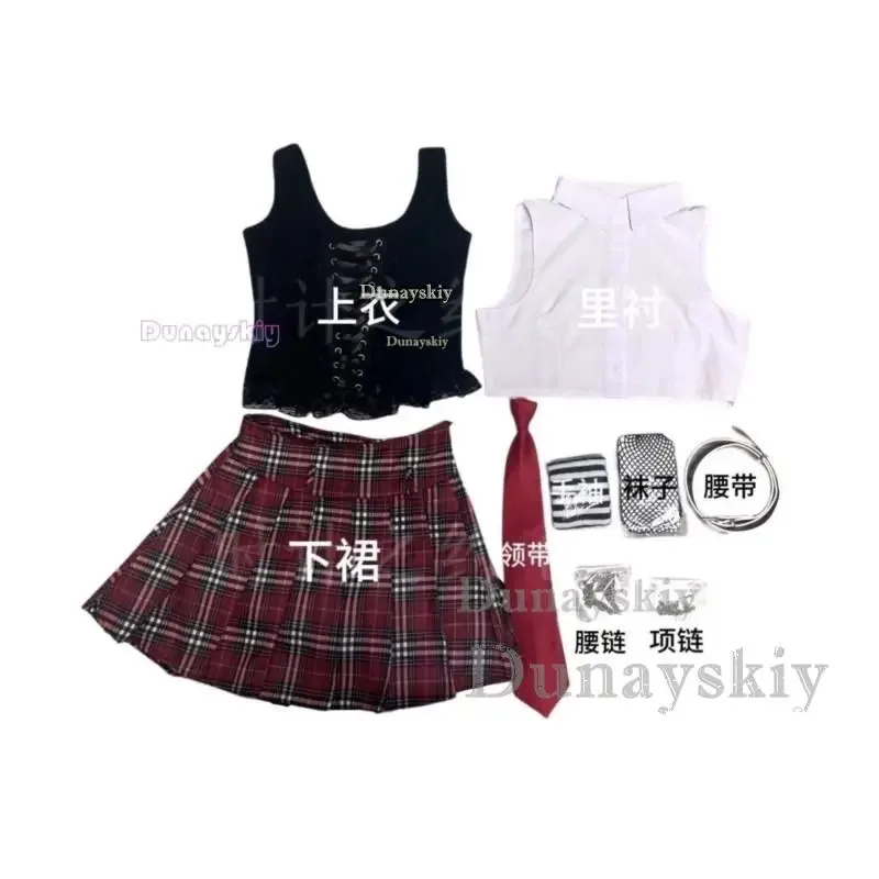 DY20 Косплей Миса Амане Дебютное Повседневное Сексуальное Платье Косплей Костюм Субкультура Ожерелье Y2k Готическая Лоли Униформа Наряд Парик25