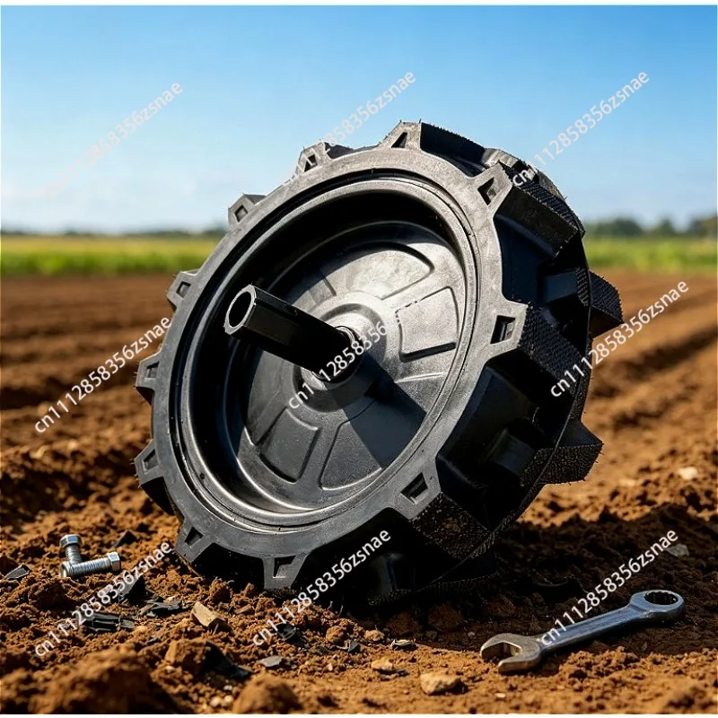 4.00‑8 Solid Rubber Wheel, Replacement Accessory for Micro Soil Cultivator / Mini Power Tiller