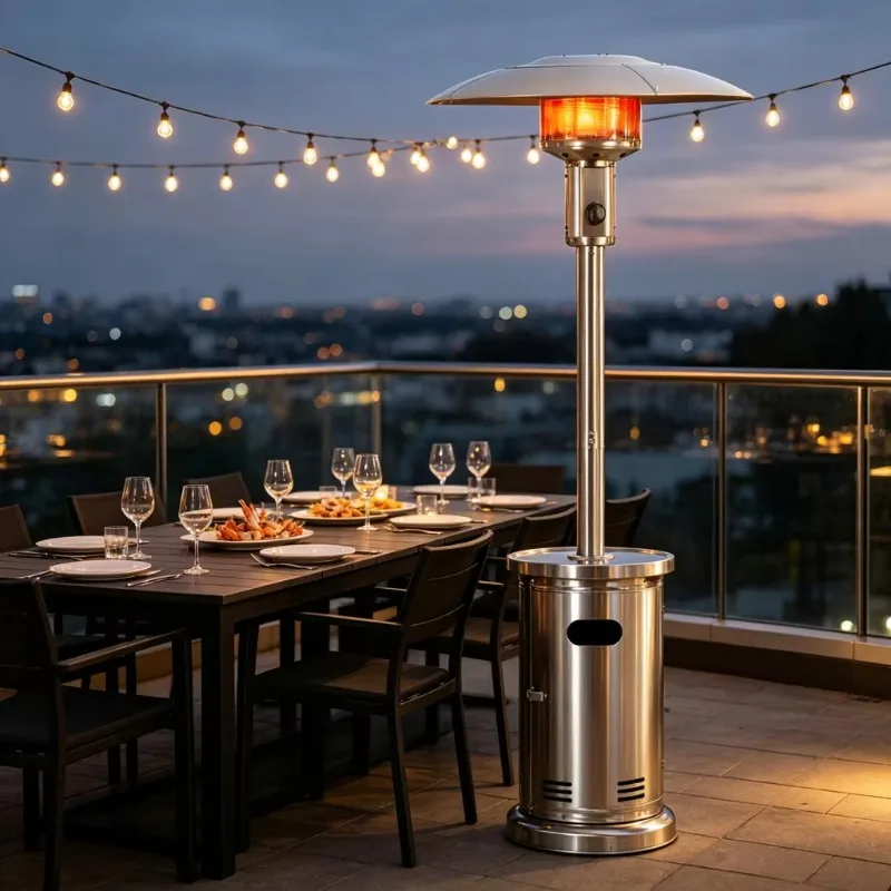 Airo Fast Heating Umbrella Gas Heater Stove Patio Heater Modern Design for Home & Garden Use Waterproof Standing