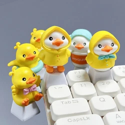 Resin Yellow Duck Keycap with Typing for Gaming and Office Keyboards Axis Gaming Accessories