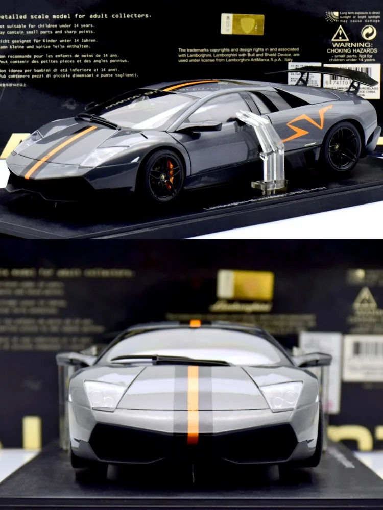 Autoart 1:18 Murclelago LP670-4 SV Alloy Fully Open Simulation Limited Edition Alloy Metal Static Car Model Toy Gift