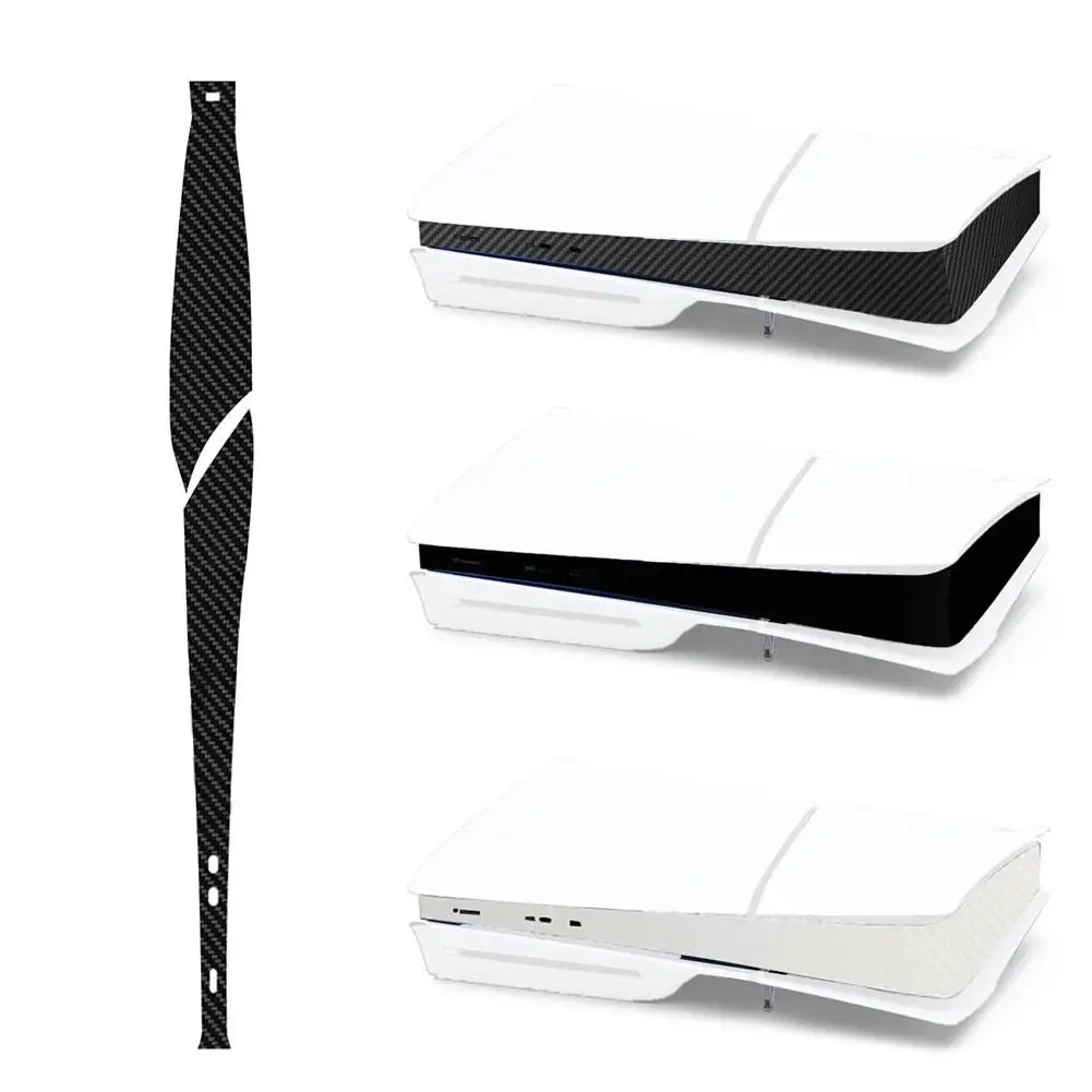 Sticker For PS5 Slim Console Matte Carbon Fiber Skin Cover Sticker Host Center Decals For Sony PS5 Console Playstation 5