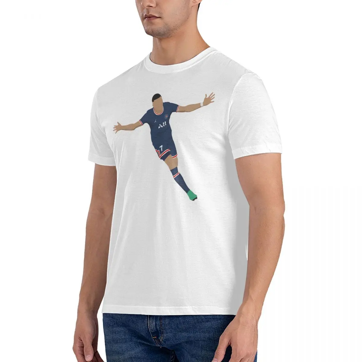 Mba.Ppe Goal Celebration Winning T-Shirts Men Mbappe Vintage Cotton Tees Crewneck Short Sleeve T Shirt Birthday Gift Clothing