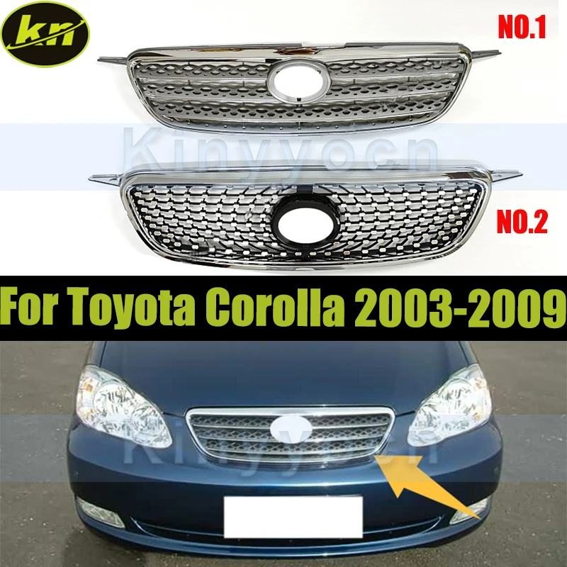

Car Front Bumper Grill Mask Radiator Grille For Toyota Corolla 2003-2009 Car Front Bumper Mesh Grille