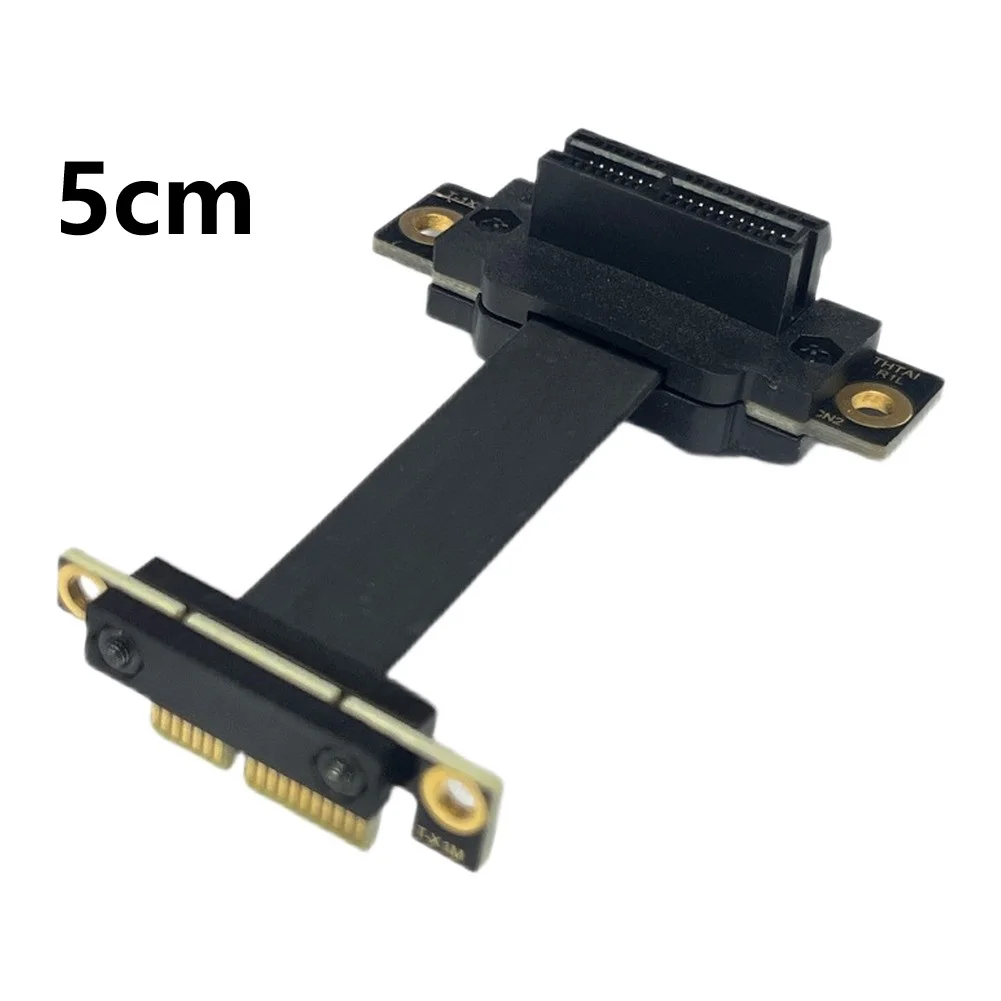 For PCIe 3.0 X1 Riser Cable 90 Degree For PCI-E 1 X Male To Female Riser Extension Cable Network Card To Sound Card Adapter