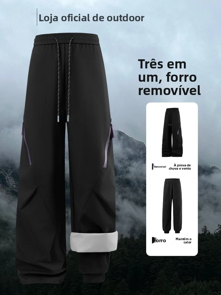 ex-tee-in-one-fce-lined-soft-ell-pants-windproof-waterproof-outdoor-hiking-mountain-climbing-spring-autumn-winter