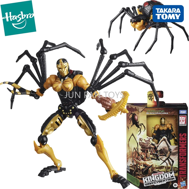 Takara Tomy Hasbro Transformers Generations Blackarachnia War for Cybertron Kingdom Deluxe Class Wfc-K5 figura de acción juguetes Dino