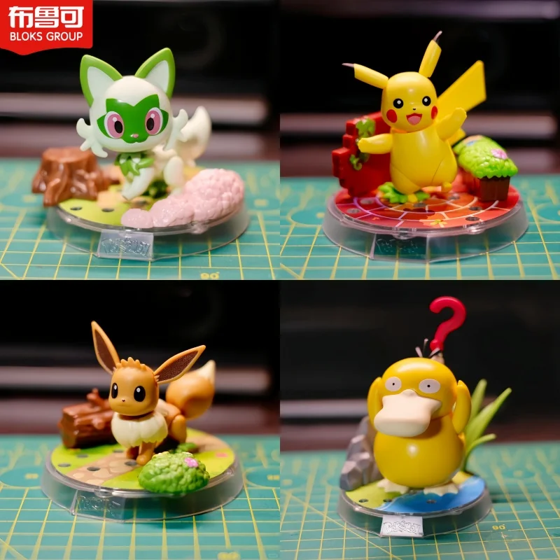 Blockees Figures Toys Pokemon Cv-L The Prologue Of The Adventure Action Figure Pikachu Ceruledge Assembly Model Toys Gift