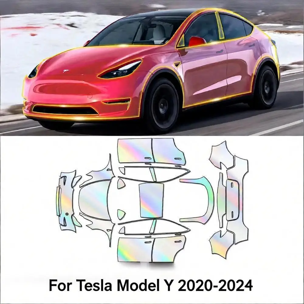 

Комплект предварительно нарезанной защитной пленки PPF для бампера Tesla Model Y 2020-2024, 8,5 мил, из ТПУ, прозрачная защитная пленка для кузова автомобиля, устойчивая к царапинам