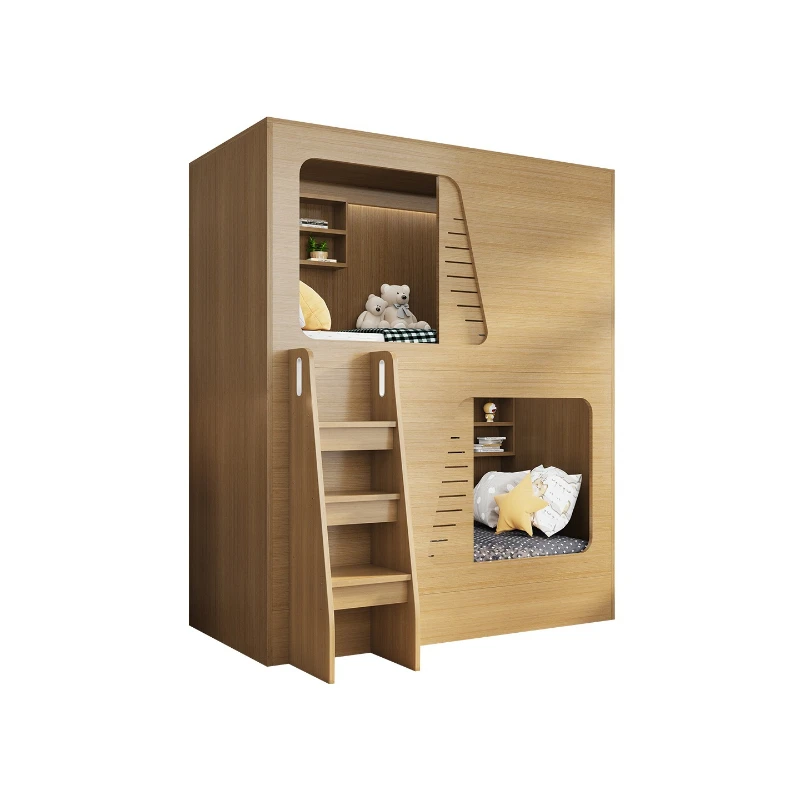 Upper and lower bunk beds Solid wood thickened staff dormitory High and low beds