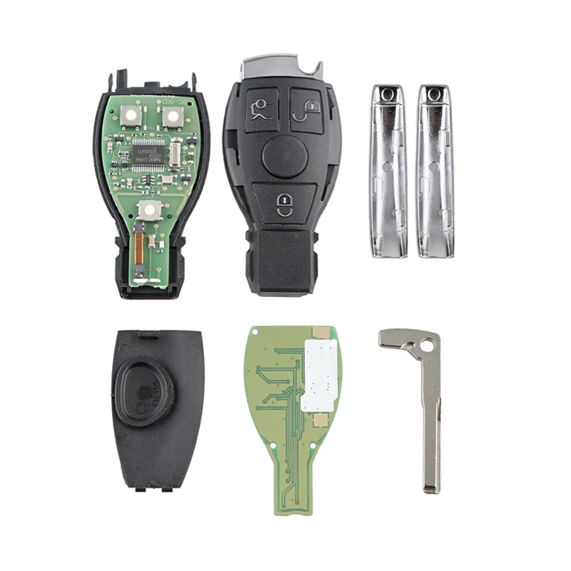 Capa para chave remota de carro com 3 botões para Mercedes, para B-ENZ A B C E CLK SLK ML Classe Mercedes W203 W210 W211