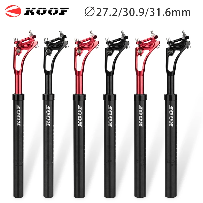 Tubo de tija de sillín de suspensión para bicicleta de montaña, amortiguador de aleación de aluminio ultraligero, tubo de asiento de bicicleta de amortiguación, 27,2/30,9/31,6mm