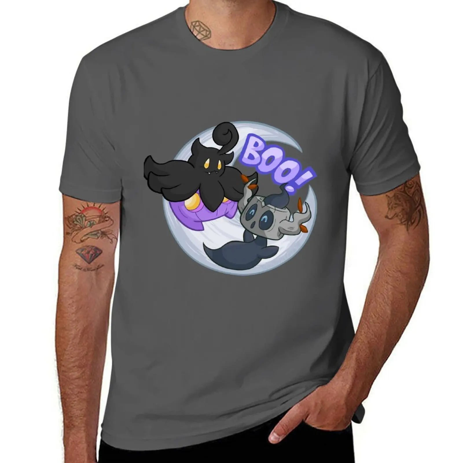 

-Shiny- Fitted . Boo! T-Shirt Work Casual Loose Fit T-Shirt