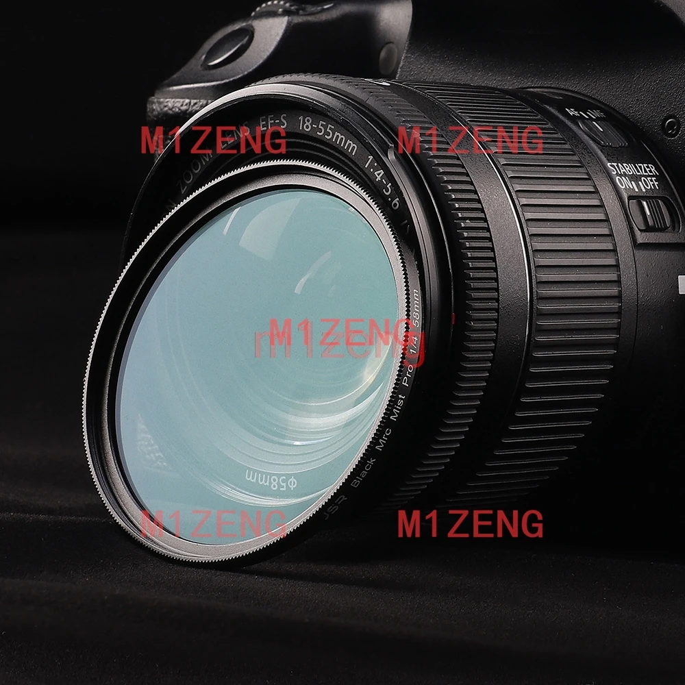 Filtro de Lente de Vidrio Óptico AGC Negro de Luz Suave de 37 40.5 43 46 49 52 55 58 62 67 72 77 82 mm 1/4 1/8 para Cámaras Canon Nikon Sony