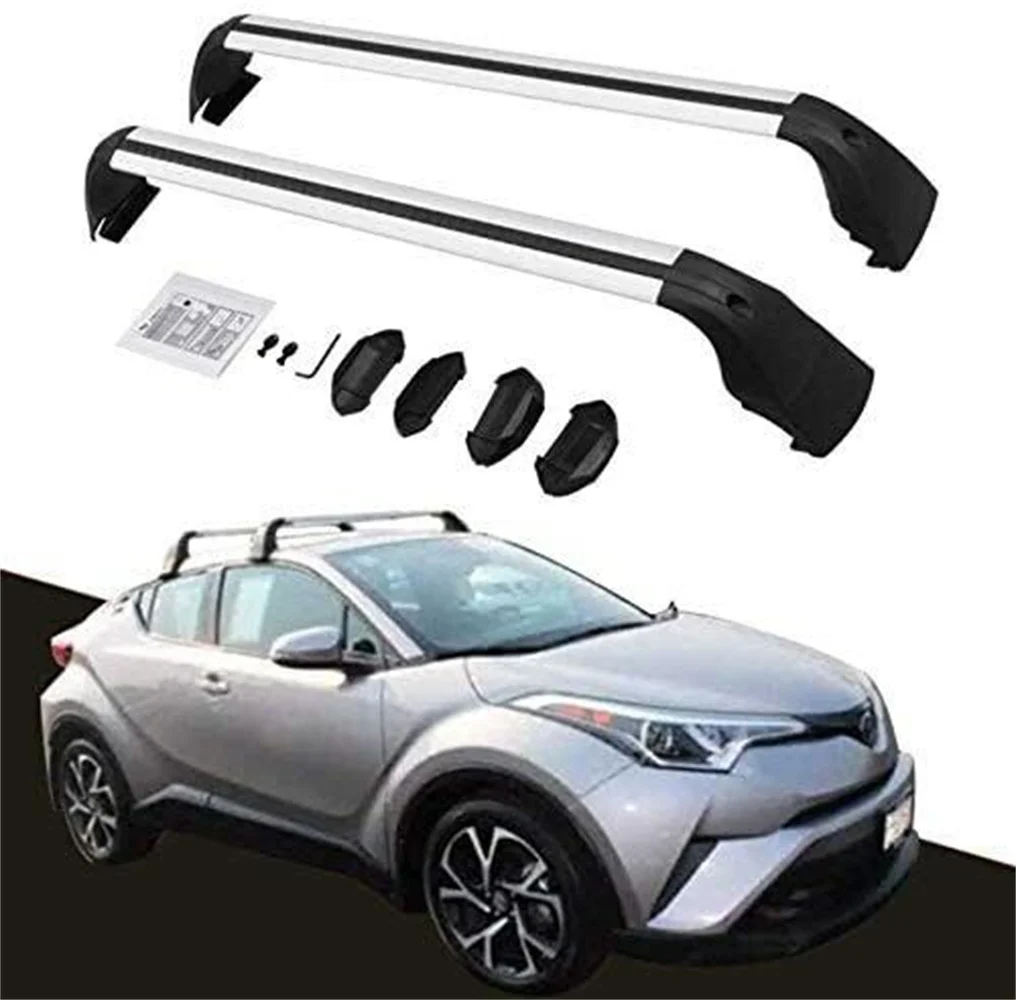 

2Pcs Aluminum Roof Rail Rack Cross Bars Crossbars Fits for Toyota C-HR CHR 2017-2023