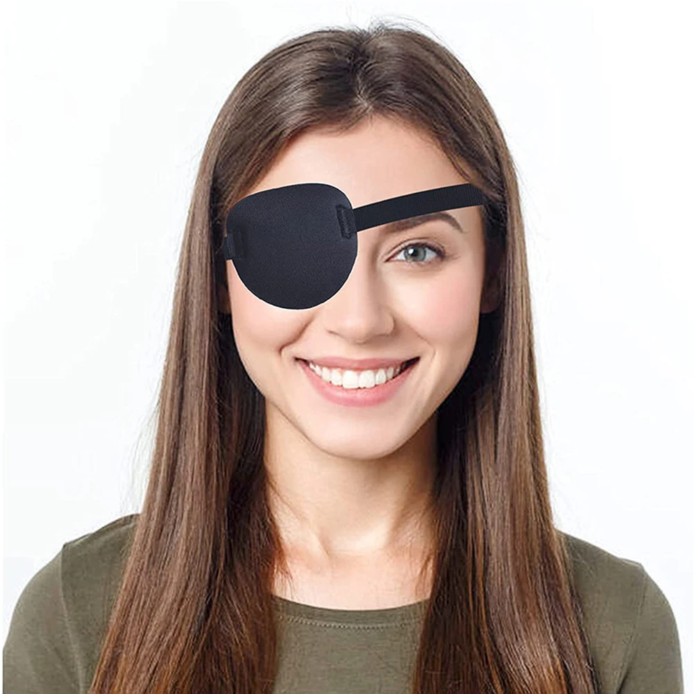 

Pirate Eye Patch Single Eyepatch Washable Adjustable Concave Makeup 3D Correcting Amblyopia Astigmatism Single Eye Mask Shield