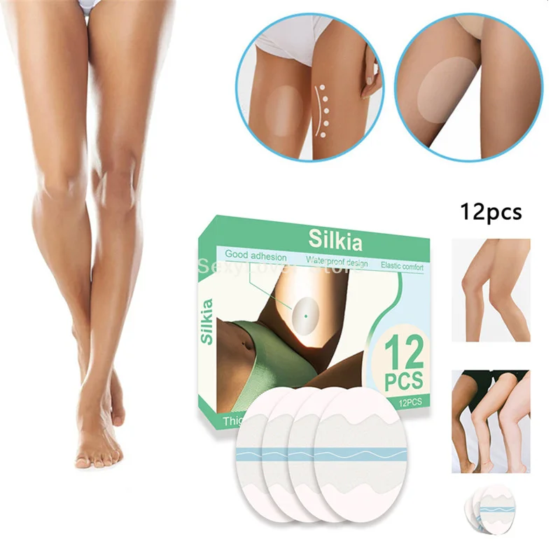 12pcs/box Invisible Anti-chafing Thigh Sticker Disposable Anti-friction Pads Body Care Knee Protector Foot Patch Sweat-absorbent