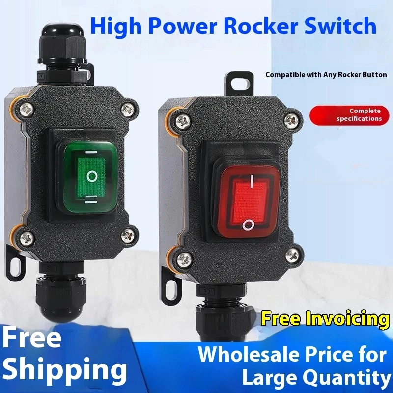 

Водонепроницаемый переключатель типа лодки, внутренний и наружный водонепроницаемый выключатель питания, высокий ток, 30 А, модификация автомобиля 12V24V220