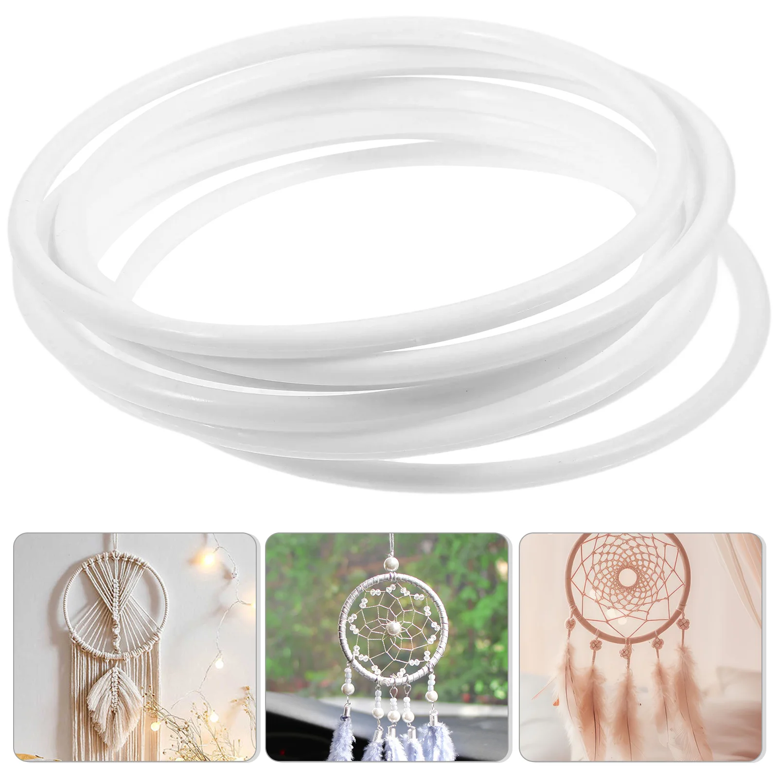 20 قطعة مجموعة أدوات زاك الحرفية 13 سنتيمتر دائرة بلاستيكية لتقوم بها بنفسك مكرامية الجدار الشنق ، حلقة الحرفية لديكور ماندالا ديكور المنزل