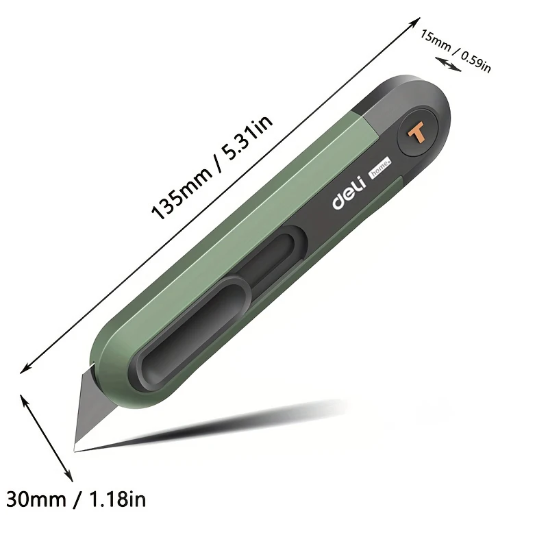 델리 개폐식 유틸리티 나이프, 박스 커터, 휴대용 종이 커터, 봉투 익스프레스 포장 풀기 절단, DIY 공예