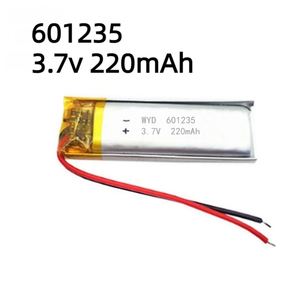 3.7V 220mAh 601235 Lithium Polymer Rechargeable Battery For Mp3 GPS PSP Bluetooth Headphone Headset Recorder Bracelet Watch
