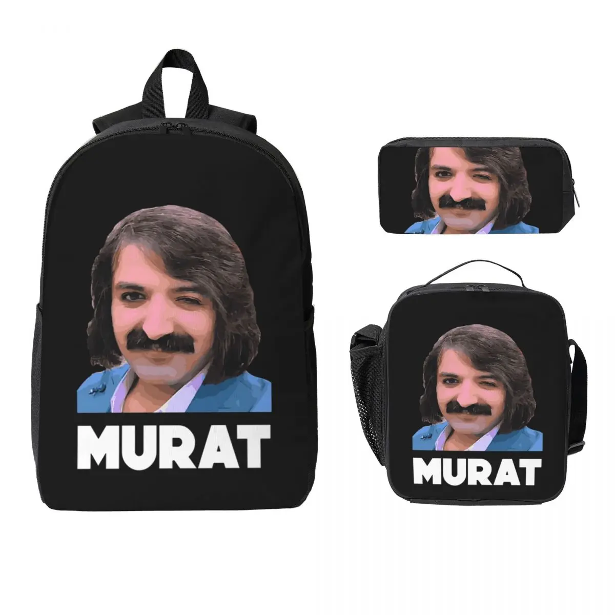 

Murat Erdem Erdemin Turkish Winker Backpack Boy Girl BookBag School Bag Laptop Shoulder Bags 3ps Insulated Lunch Bag Pencil Case