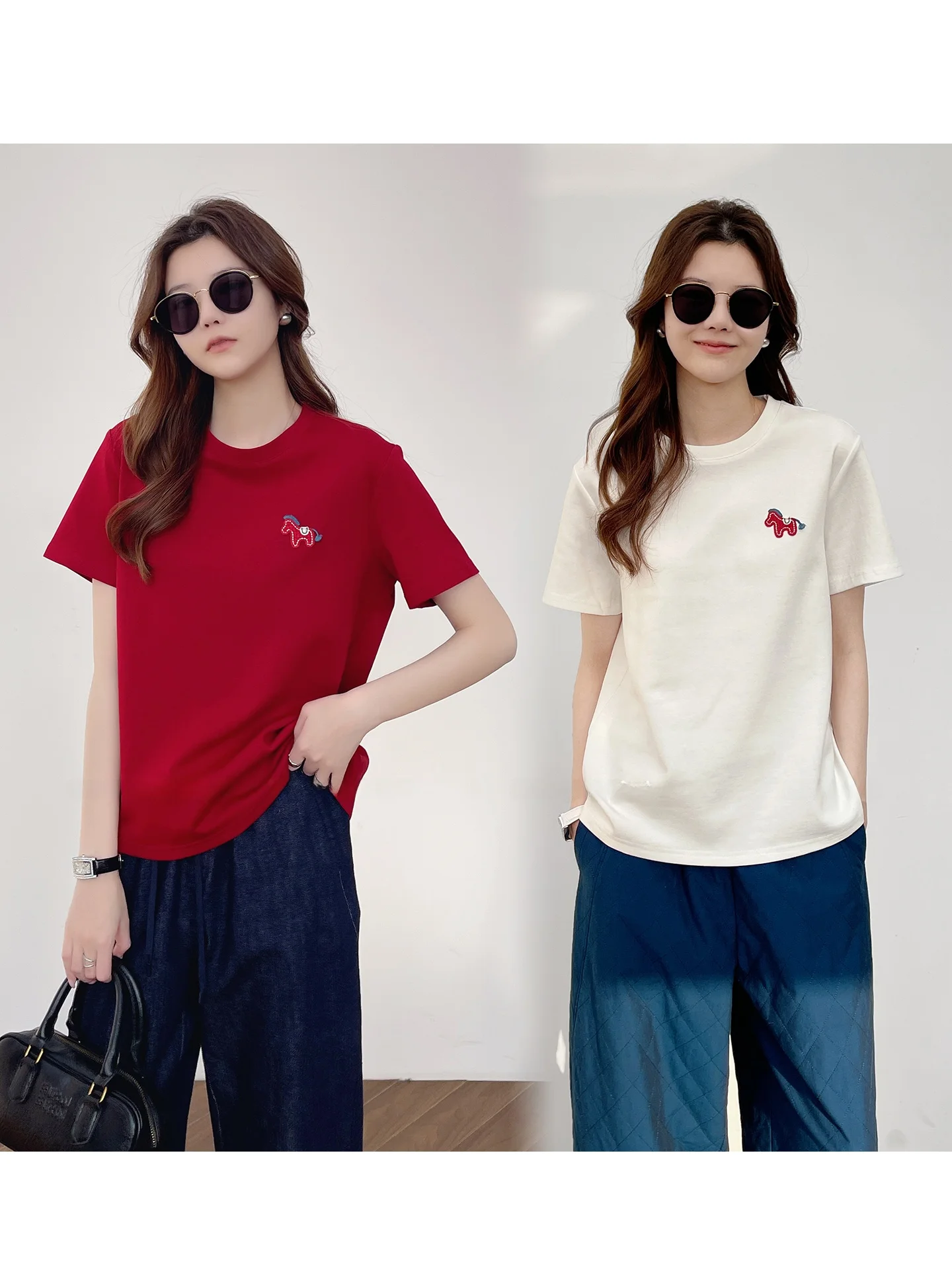 

Корейская модная двусторонняя вязаная утолщенная футболка с коротким рукавом и круглым вырезом, женский топ на все случаи жизни