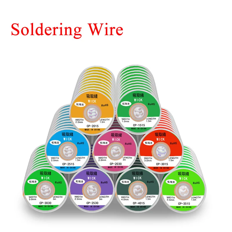 Tin Removal Suction Solder Welding Wire Tools Slag Strip Absorb Cleanly Maintenance Solder Residue Cleaning 1mm-2.5mm-4mm 1.5M