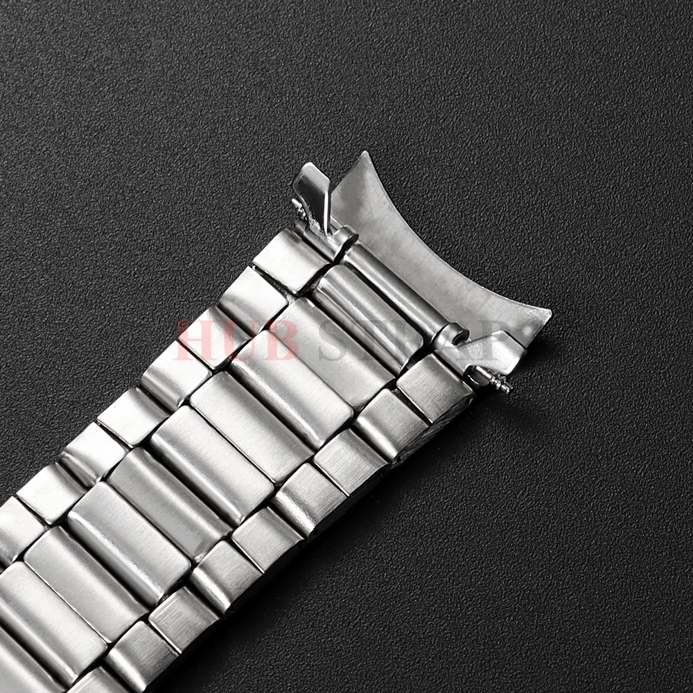 20 22mm Brand Quality Five Beads Stainless Steel Watch Band Curved End Strap for Omega Watchband for Men Women Watch Accessories