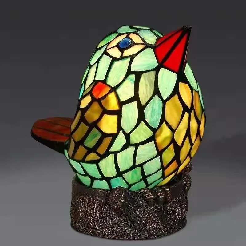 Handmade Colorful Glazed Floor Lamp - Seven-Color Eye-Caring, Southeast Asian Classical Style