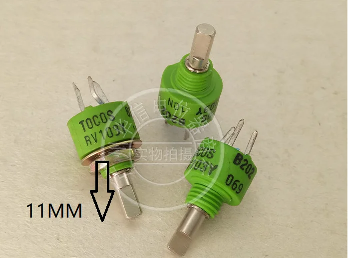 3pcs  for TOCOS RV103Y B202 B2K single potentiometer handle 11MMF pin