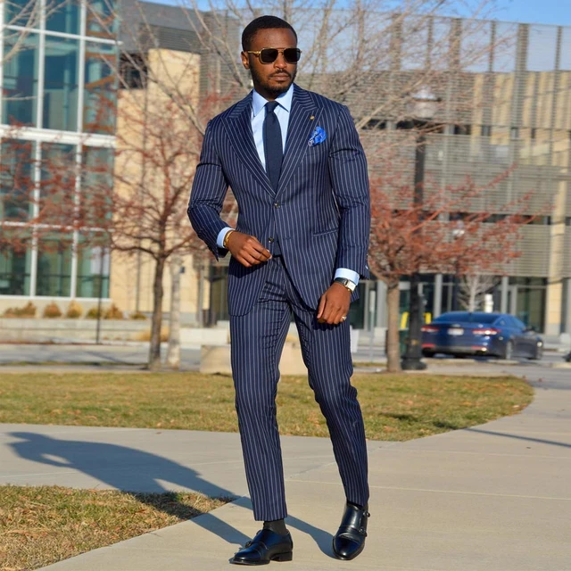 Traje a rayas hombre hotsell