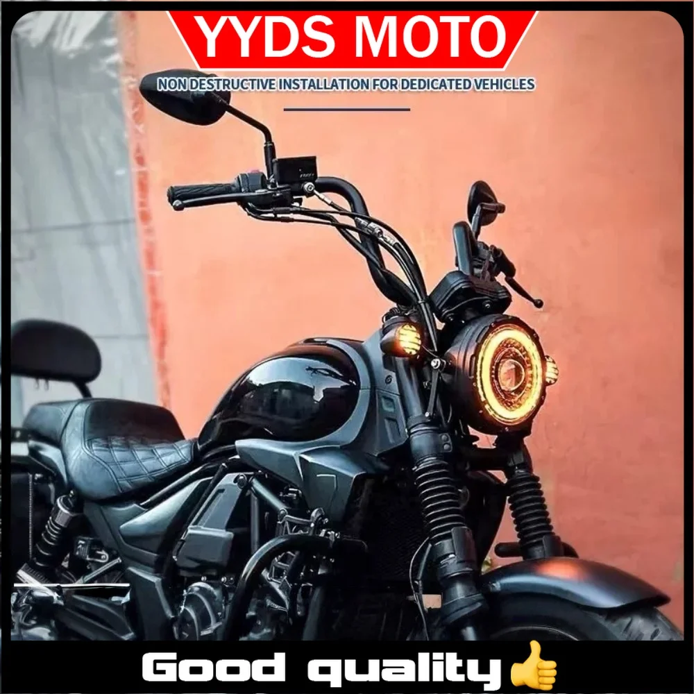 

【Good quality】For Haojue TR300 custom handlebars TR300Plus youth version modified high handlebar retro monkey handlebar