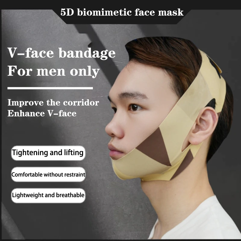 For Men V-face Bandage Facial Lifting And Tightening Shaping Contour Mask Quickly Improving The Masseter Muscles Double Chin