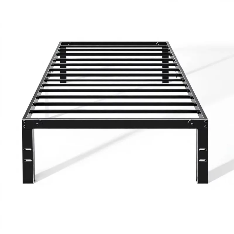 Twin Bed Frame 14in High Storage Space No Box Spring Needed Sturdy Steel Slat Support 800LBS Heavy Duty Easy Assembly