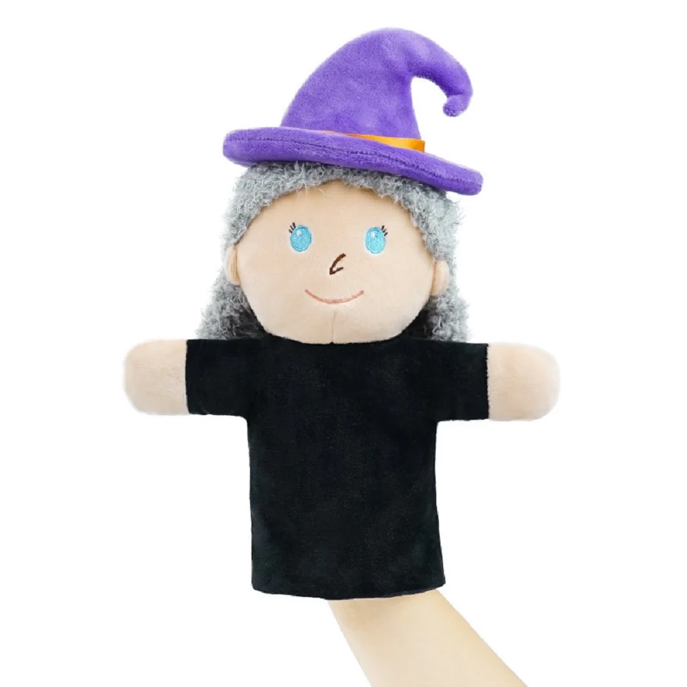 Cute Fairy Tale Kingdom Series Plush Hand Puppets Toys Cozy Cartoon Prince Princess  Puppets Funny Children Game Props