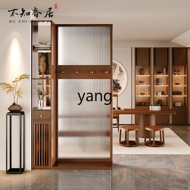 LH  living room household solid wood rack new Chinese entrance entrance cover hanging clothes