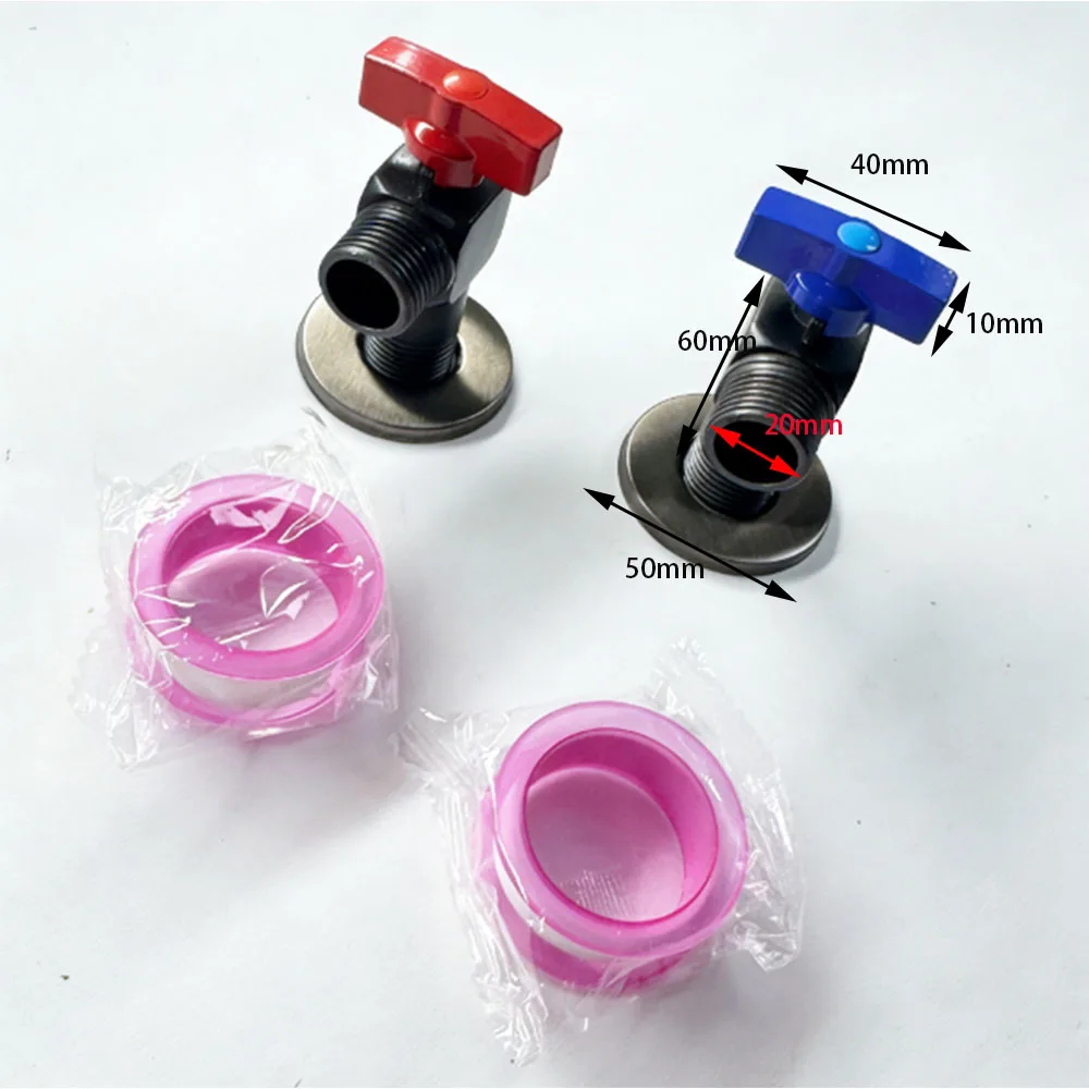 

4 Points Faucet Inlet Valve G1/2 Brass Triangle Valve Heater Water Stop Valve Bathroom Toilet Washing Machine Universal Switch