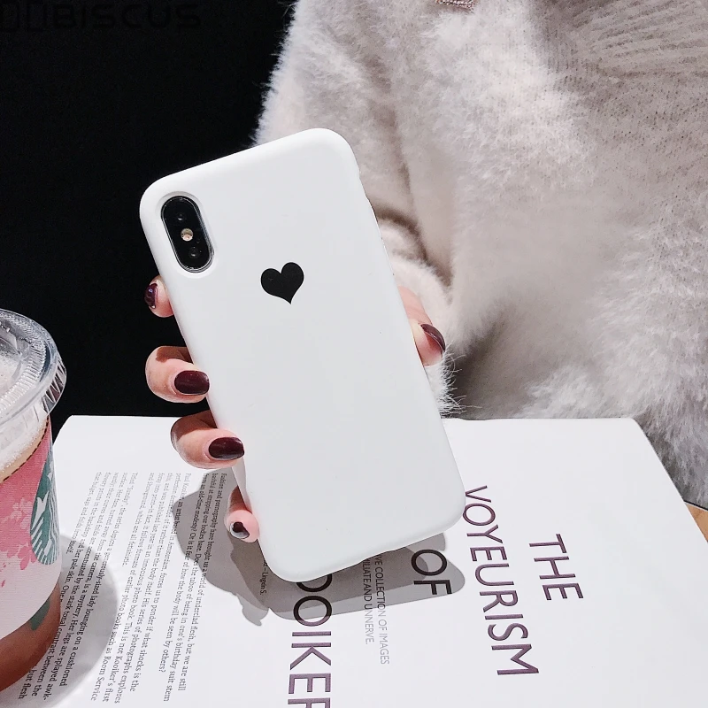 Candy Color Love Heart Case for iPhone 11 Pro 14 13 12 Mini XR XS X Xs Max Cover for iPhone 8 7 Plus Soft TPU Silicone Case