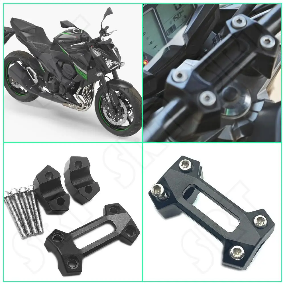 Fit for Kawasaki Z800 ZR800 ABS 2013 2014 2015 2016 Motorcycle Accessories Handlebar Risers Heightening Blocks Mount Adapter Set