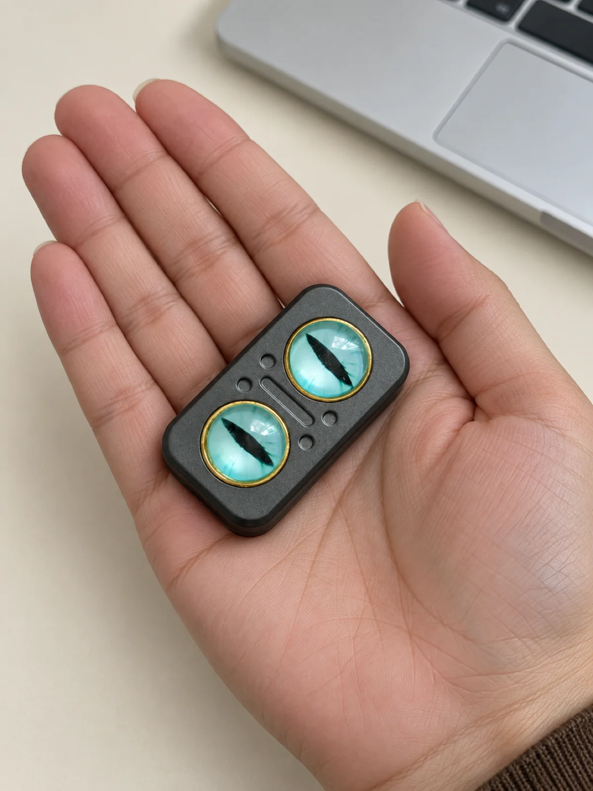3 in 1 Metal Fidget Slider Spinner Magnetic Clicker Stress Relief Desk Toy with Storage Box EDC Gift for Men Teens