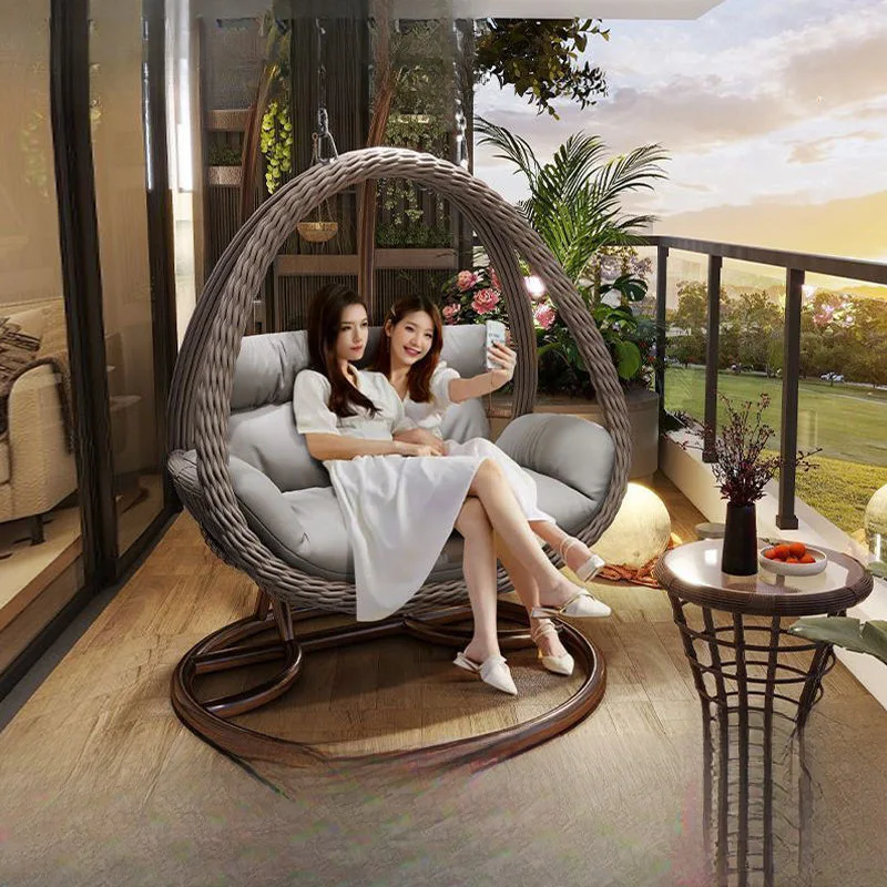 Outdoor Hanging Basket Household Swing Bird's Nest Hanging Chair Rattan Chair Double Garden Rocking Chair Indoor Hammock Balcony