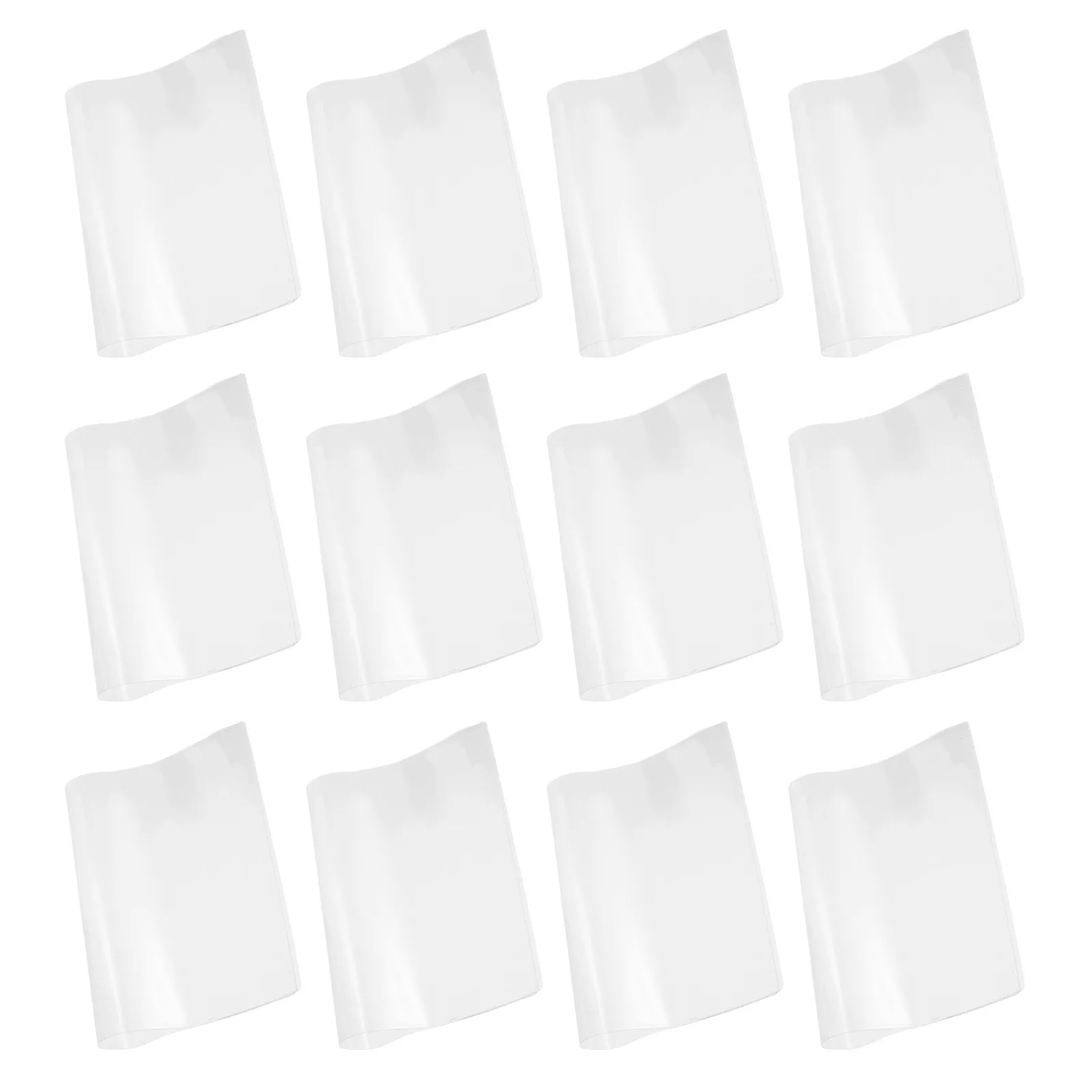 12Pcs Notebook Covers Clear Waterproof Flexible PVC Anti-Slip A6 Planner Protector for School Office Journals Clear Book Wrap
