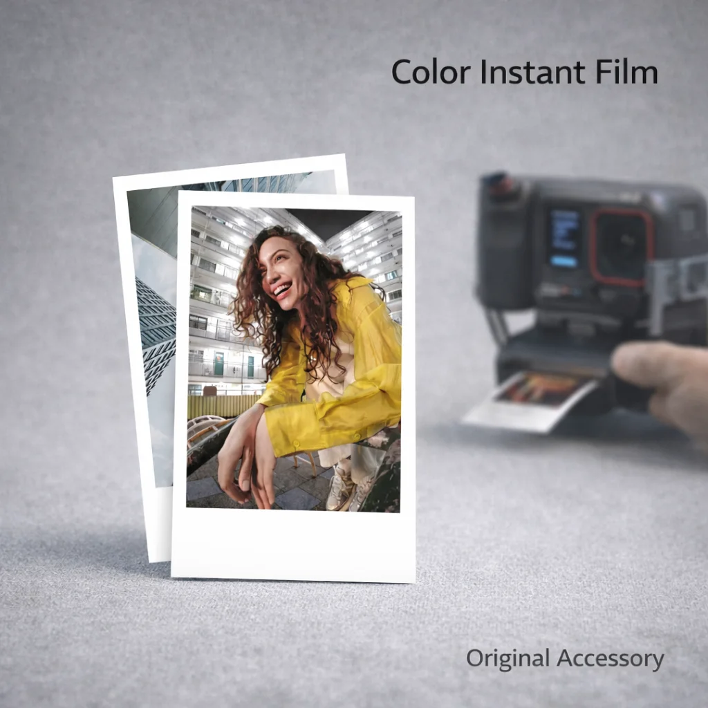Color Instant Film for Insta360 Instant Photo Printer 16.7 Million Colors 300dpi Auto Laminated Photo Paper