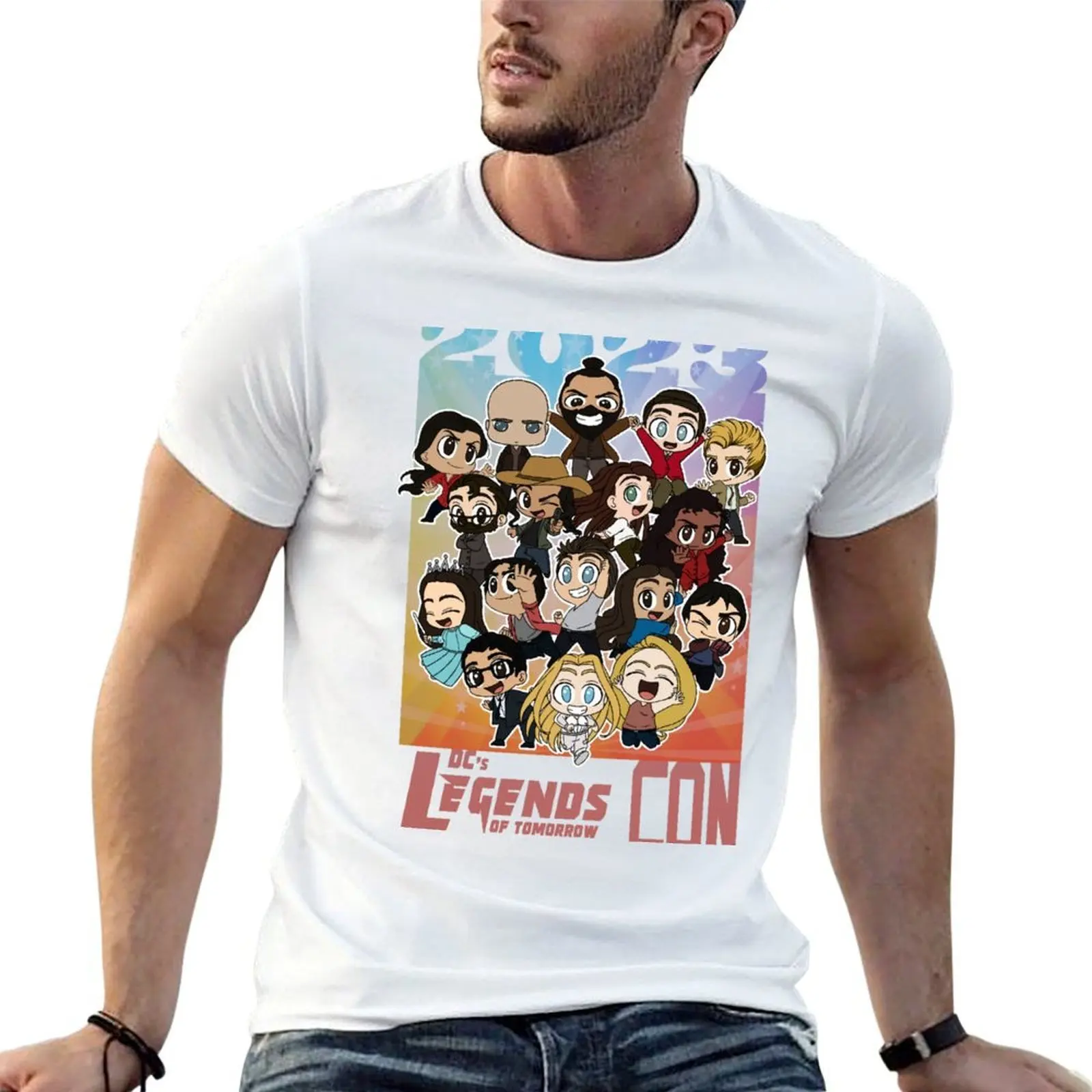 Camiseta Legends of Tomorrow con 2023 v1, camisetas gráficas informales para hombre, camisetas ajustadas para hombre