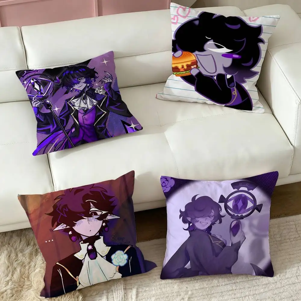 bb26-Black Sapphire Cookie Fanart   Square Double-Sided printed Pillow Case Bedroom Bedside Pillow Sofa Cushion Cover