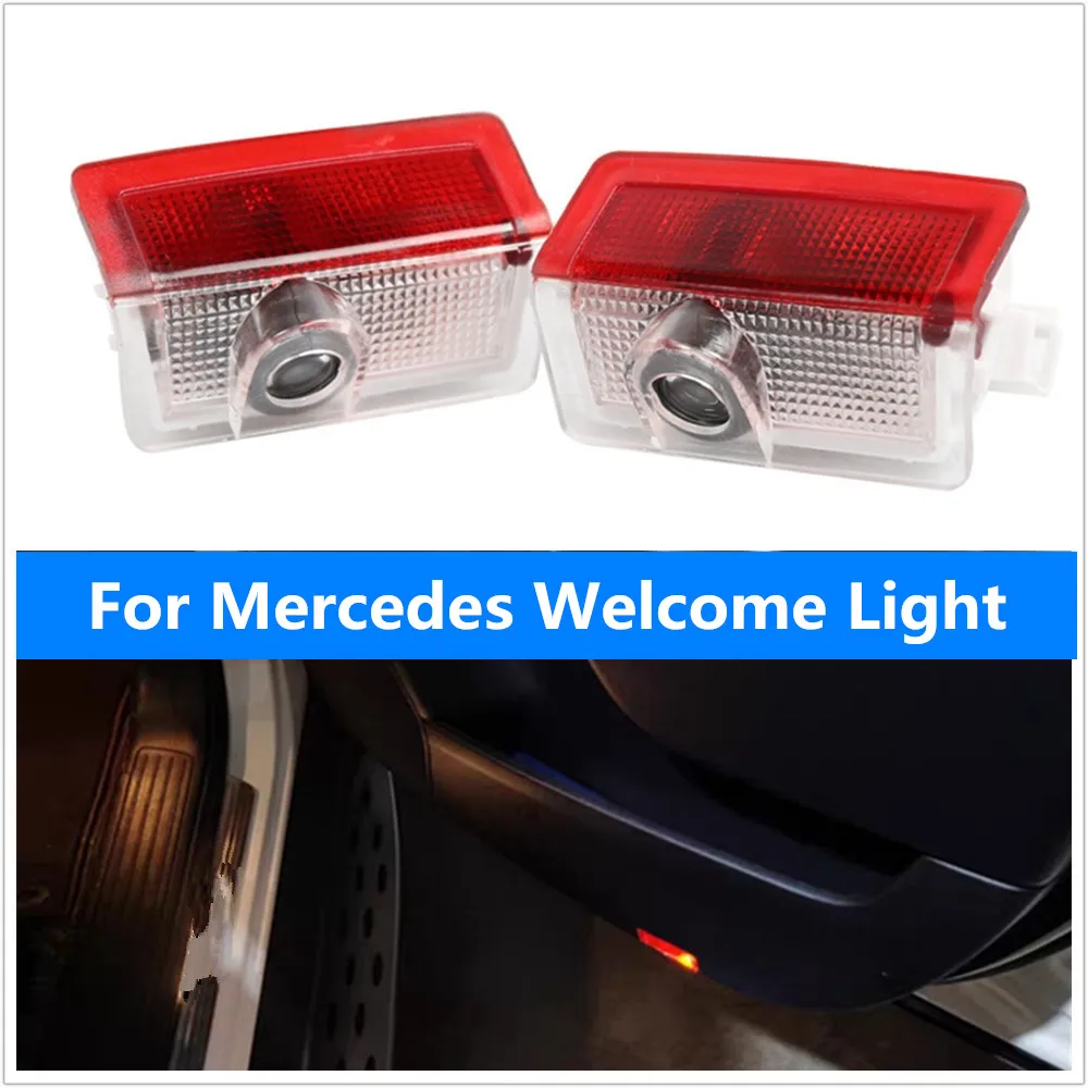 New LED Car Door Ghost Shadow Warning Welcome Light Accessories For Mercedes Benz W205 E W212 W213 E300 W166 W167 W176 W177 W246
